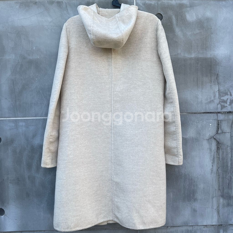 정품 Max Mara 후드 코트 핸드메이드 막스마라--2