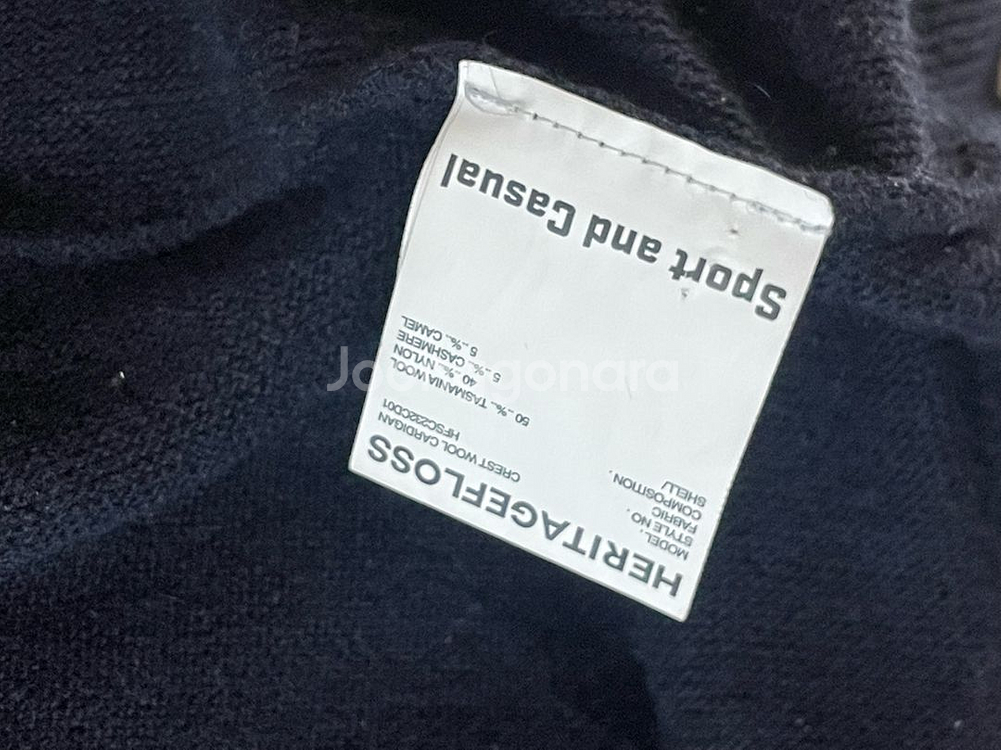 헤리티지플로스 23fw 가디건 네이비 S--1