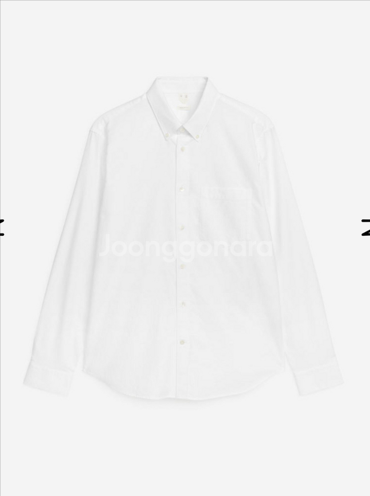 [새상품, 48] 아르켓 옥스포드 셔츠 화이트--0