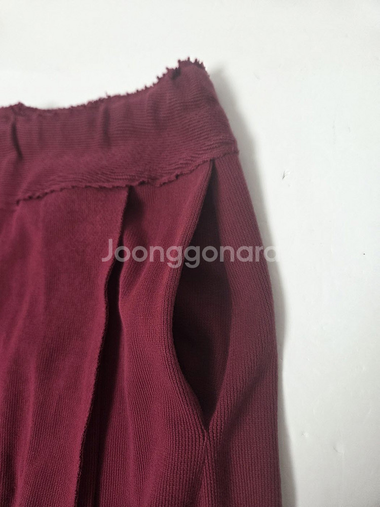 이세이미야케 여성 니트 와이드 팬츠 와인레드(M)--3