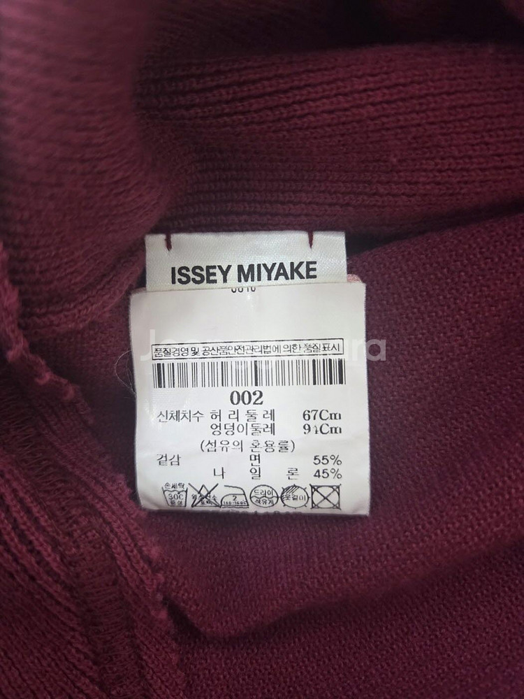 이세이미야케 여성 니트 와이드 팬츠 와인레드(M)--4