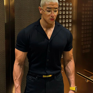 라피나토 오픈카라 니트 48 금장