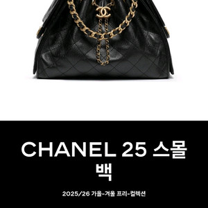 샤넬 25백 스몰 블랙 새상품 캐비어