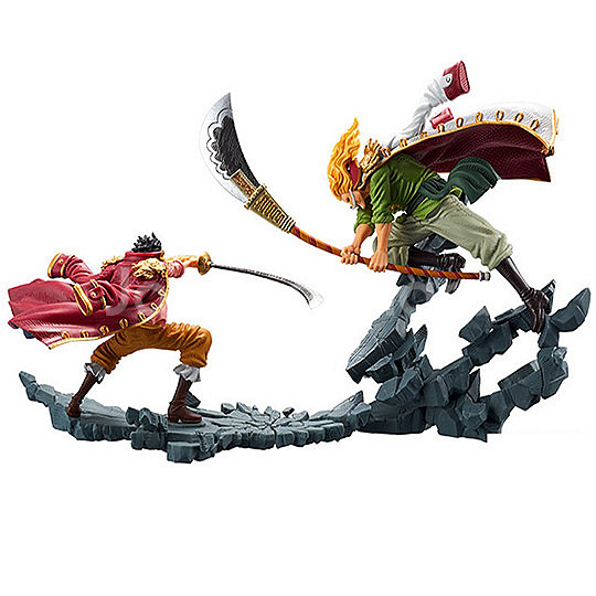 반프레스토 원피스 맨후드 로저 VS 흰수염 피규어 2종--1