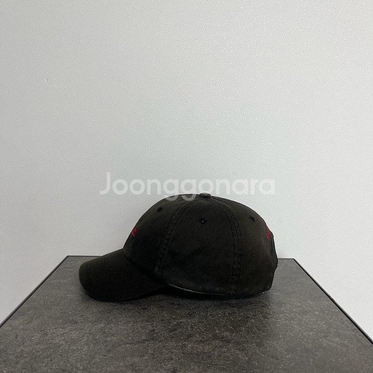 슈프림 블리치드 워시드 카키 블랙 볼캡 모자--1