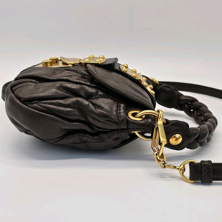 정품 미우미우 나파 미니 코퍼백--6