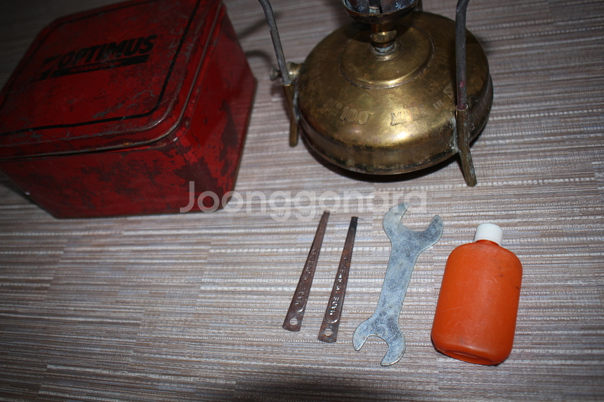 스웨덴 옵티머스 100 석유버너 캠핑 황동버너--3