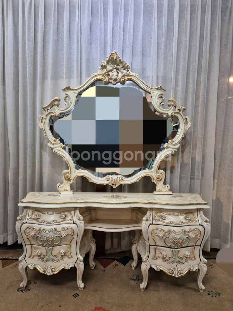 엔틱 크렉 화장대--0