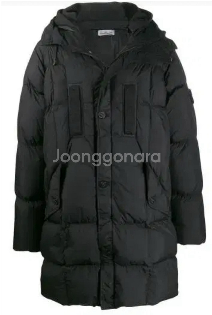 [XL]스톤아일랜드 가먼트 다이드 크링클 패딩 롱패딩--0