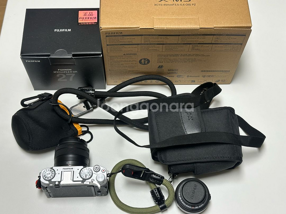 후지 x-m5 렌즈킷t, xf27mm 2.8 팝니다--0