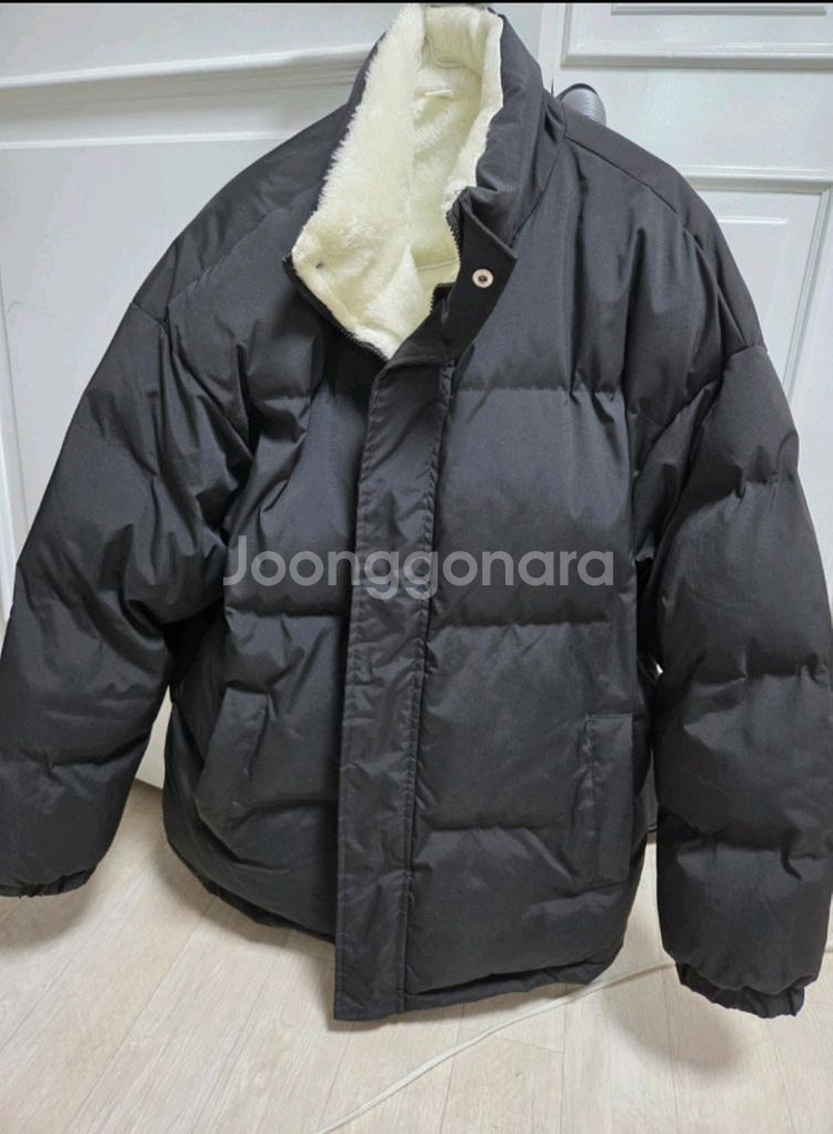 3XL 검정 털 안감 패딩--3