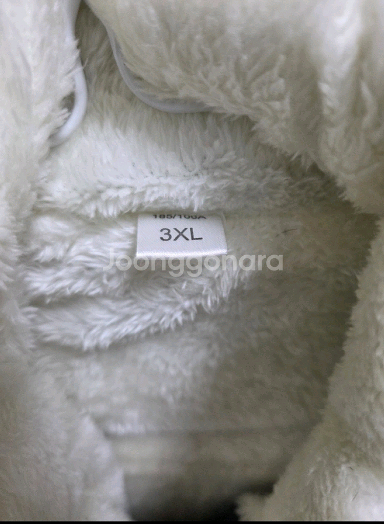 3XL 검정 털 안감 패딩--5