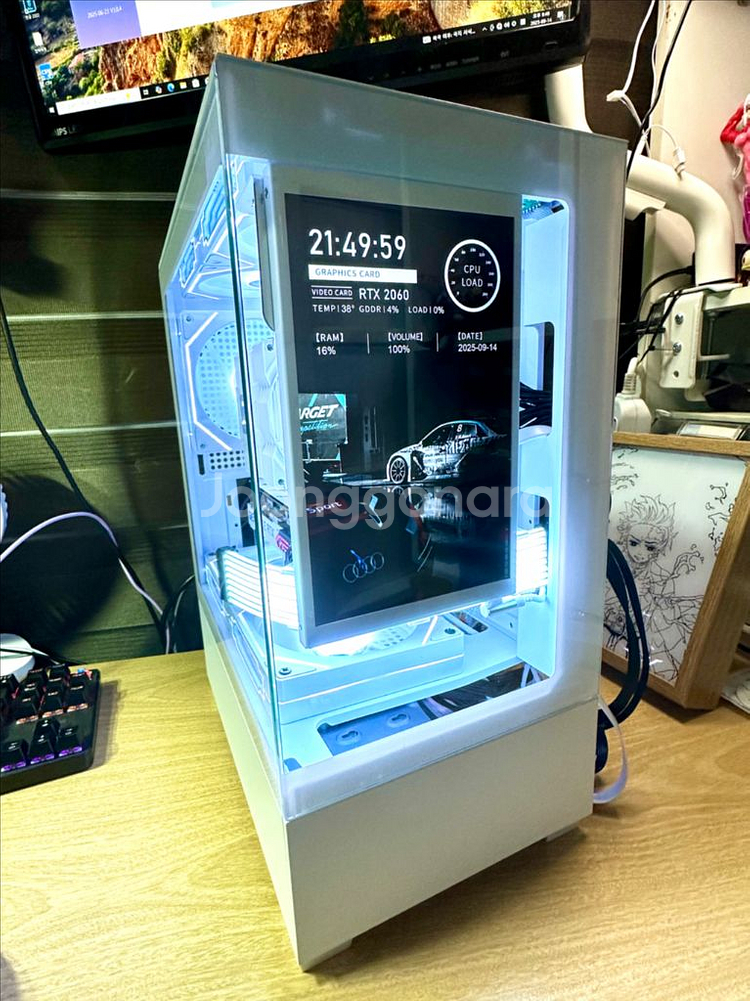 데스크탑 PC 컴퓨터 팝니다. 게이밍·영상편집·화이트--4