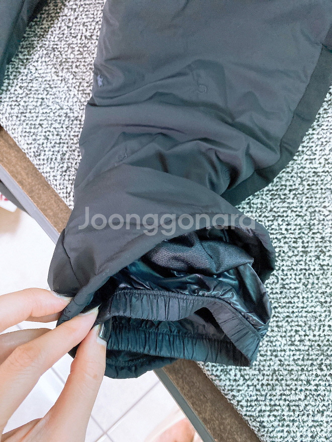 (32인치)까스텔바작골프여자멀티자수경량패딩바지--5