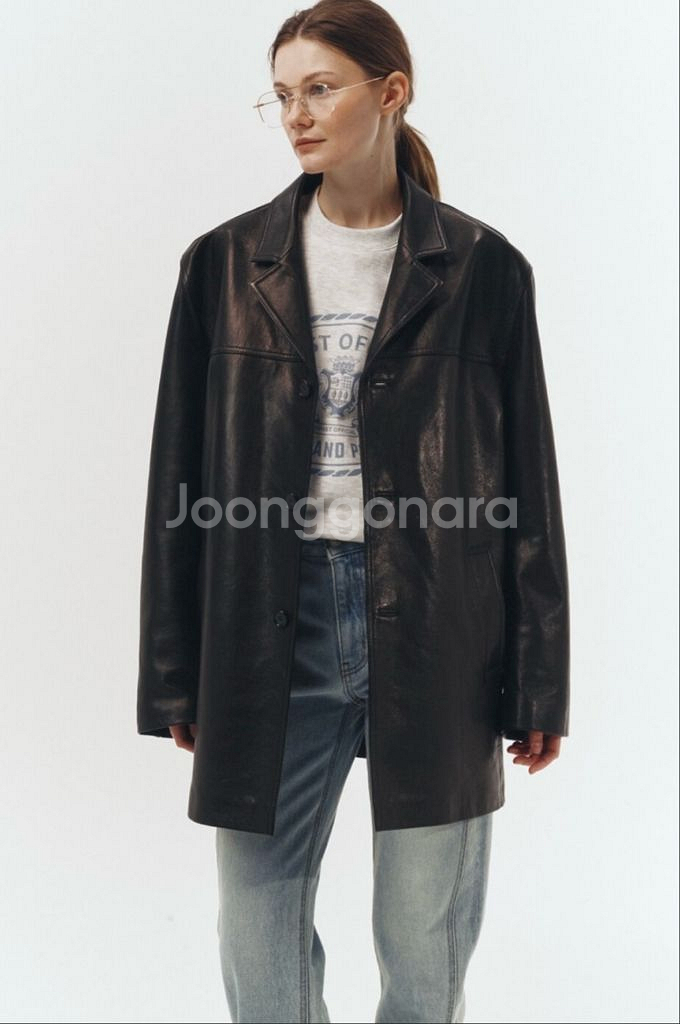 던스트 램스킨 레더자켓--2