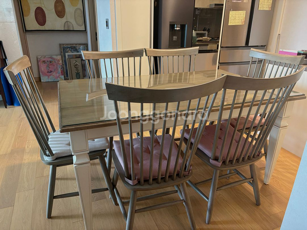 ETHAN ALLEN 이튼알렌 고급 식탁의자세트--2