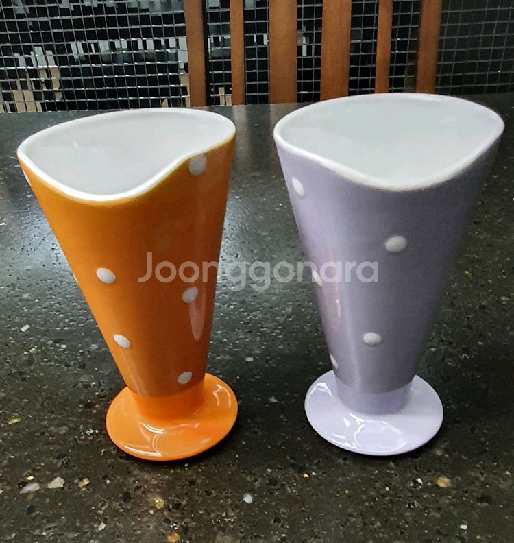 [새제품] 파르페컵 2P, 도자기 수저통 및 국자 받침--0