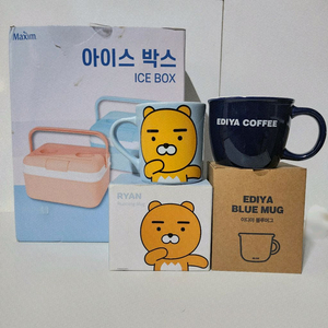 아이스박스 · 카카오프렌즈 · 이디야 블루 머그컵
