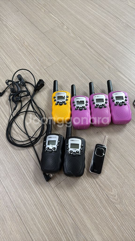 bellsouth T-388 무전기 총 6개, 이어폰--0