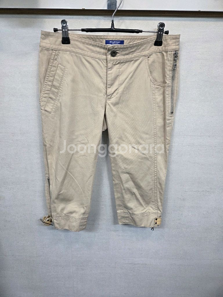 버버리 여성 일본판 블루라벨 코튼 7부 팬츠 36--0