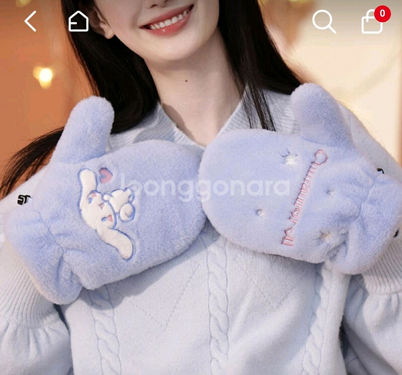 시나모롤 장갑 산리오 성인 가능--2