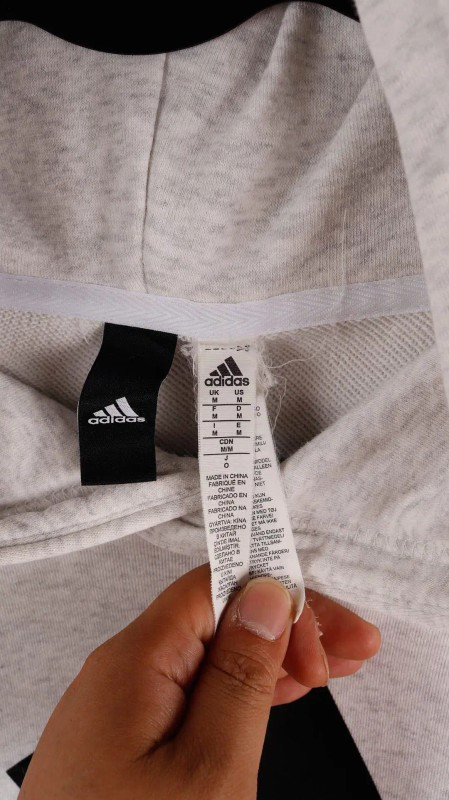 [M] 아디다스 삼선 빅로고 후드티셔츠--1