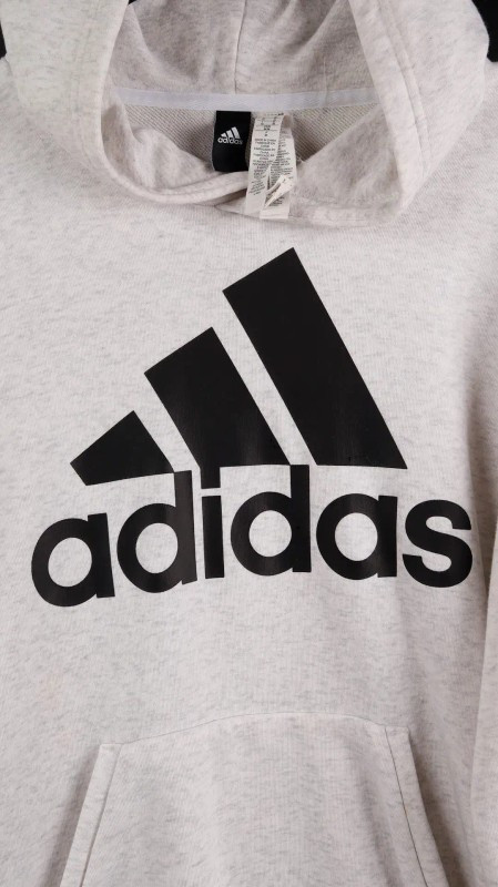 [M] 아디다스 삼선 빅로고 후드티셔츠--2