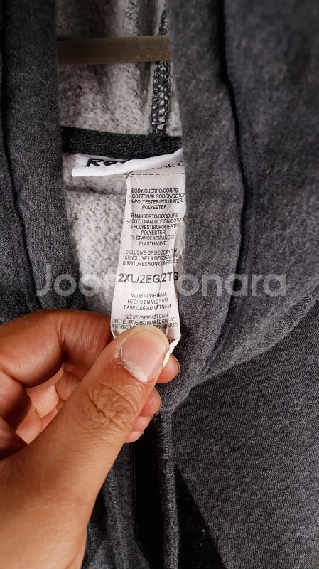 [2XL] 리복 빅로고 회색후드티--2