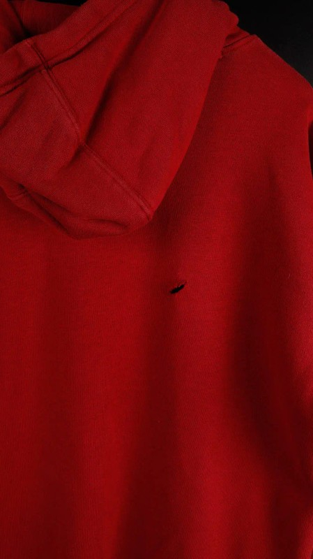 [L] 나이키 불독 레드 후드티--6