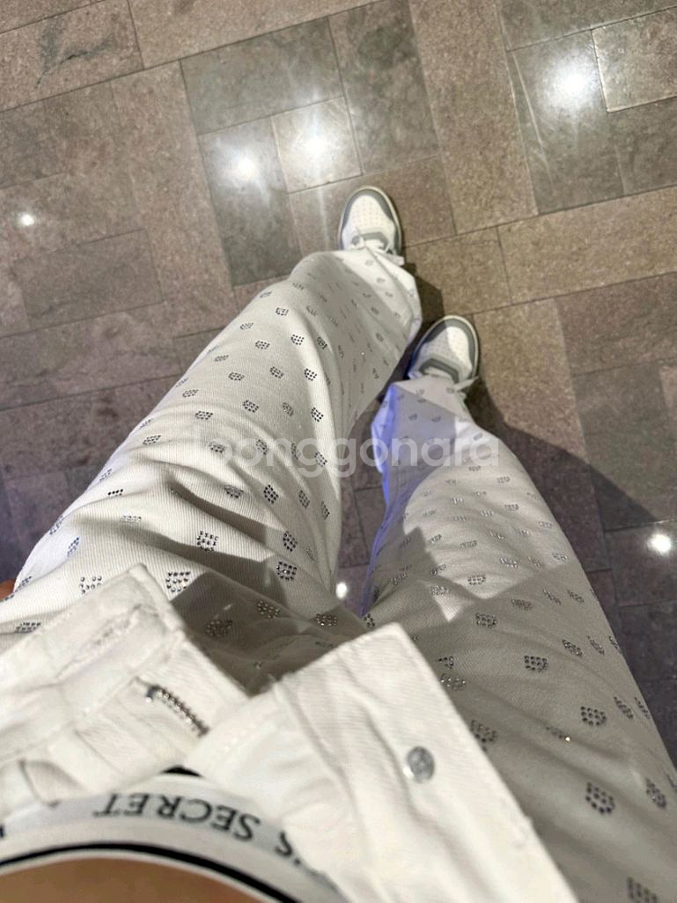 수입 aw 와이드 화이트 데님팬츠--9