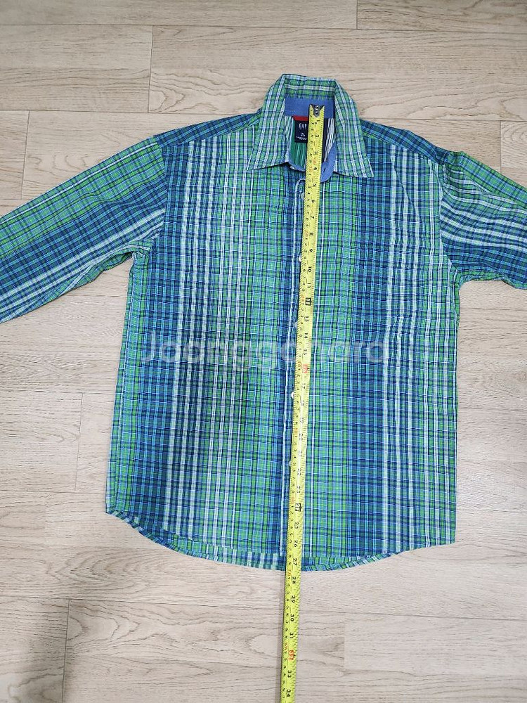 Gap 면100% 체크남방(봄가을) 가슴둘레100cm--4