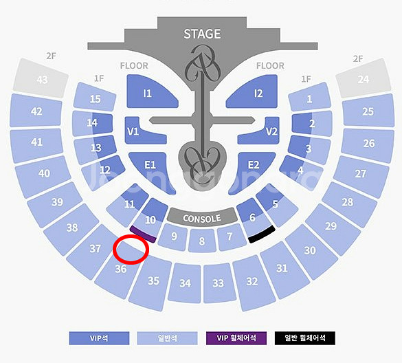 아이브 콘서트 1(토) 2(일) 일반석 3열~ 1석--0