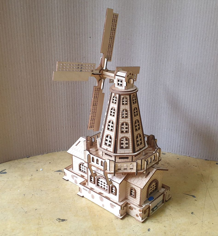 3d 목재 풍차 블루투스 스피커--4