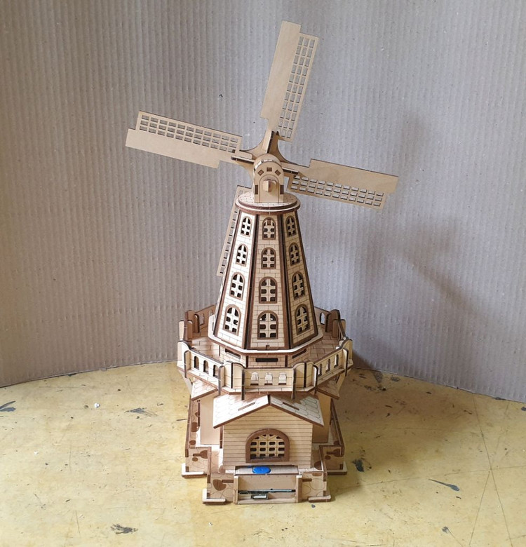 3d 목재 풍차 블루투스 스피커--3