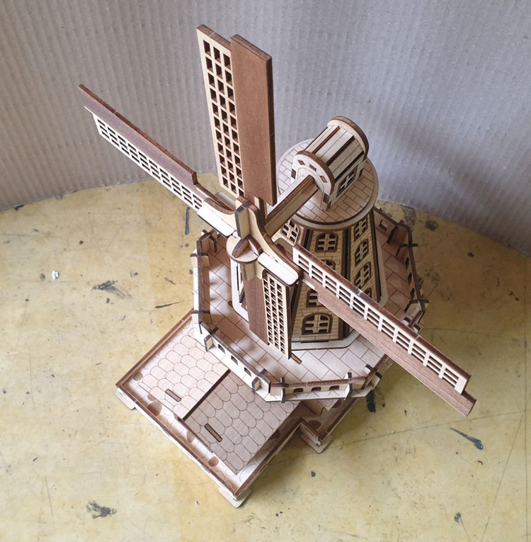 3d 목재 풍차 블루투스 스피커--5