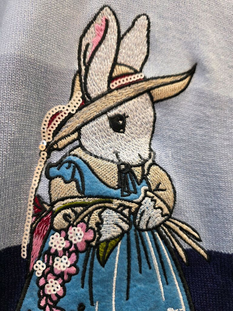 M 토끼자수 캐시미어 니트가디건--3