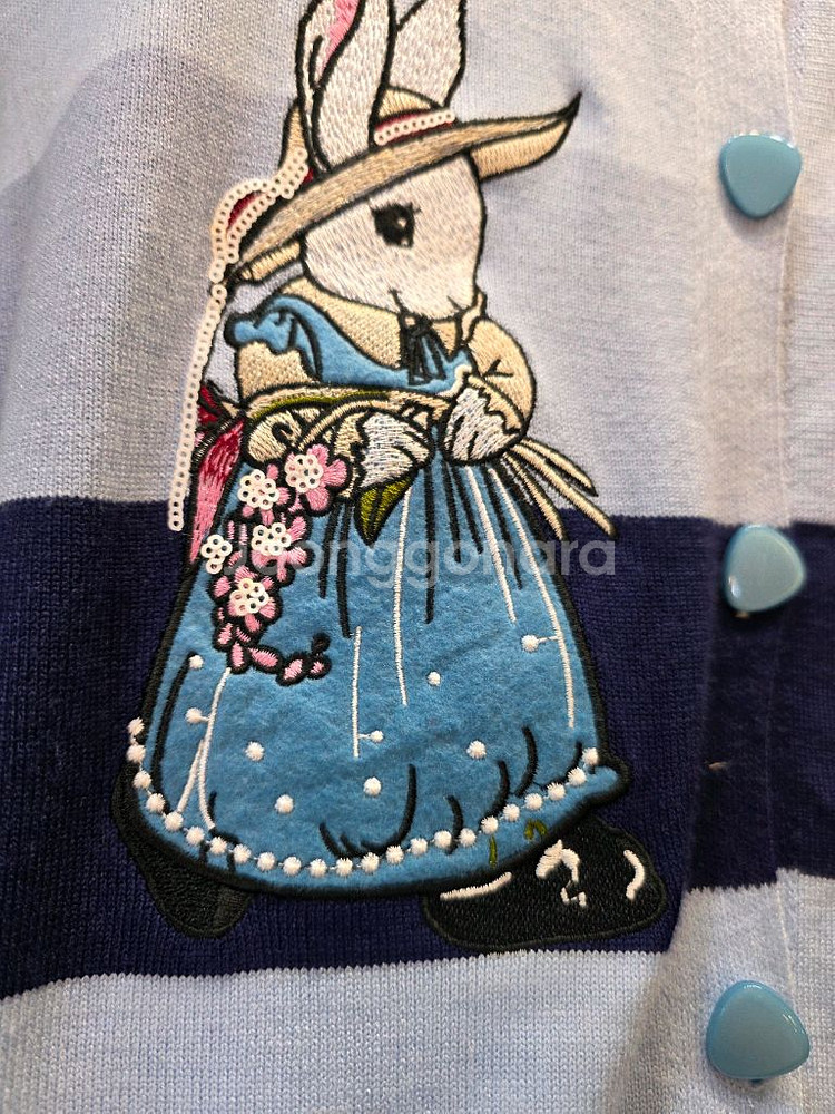 M 토끼자수 캐시미어 니트가디건--2