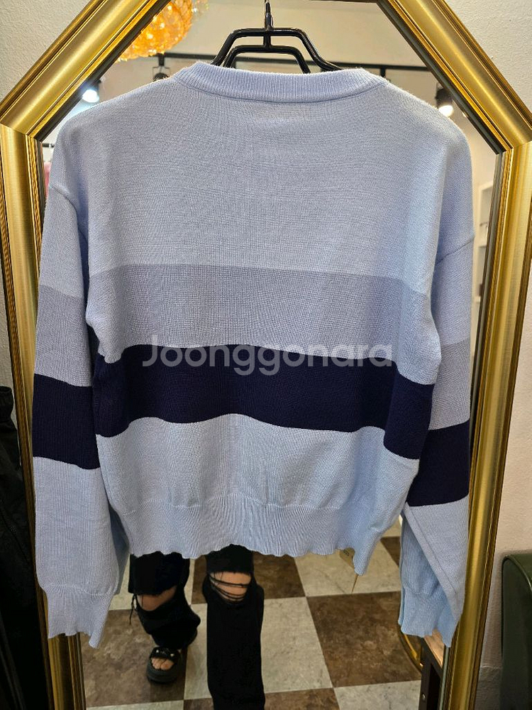 M 토끼자수 캐시미어 니트가디건--7