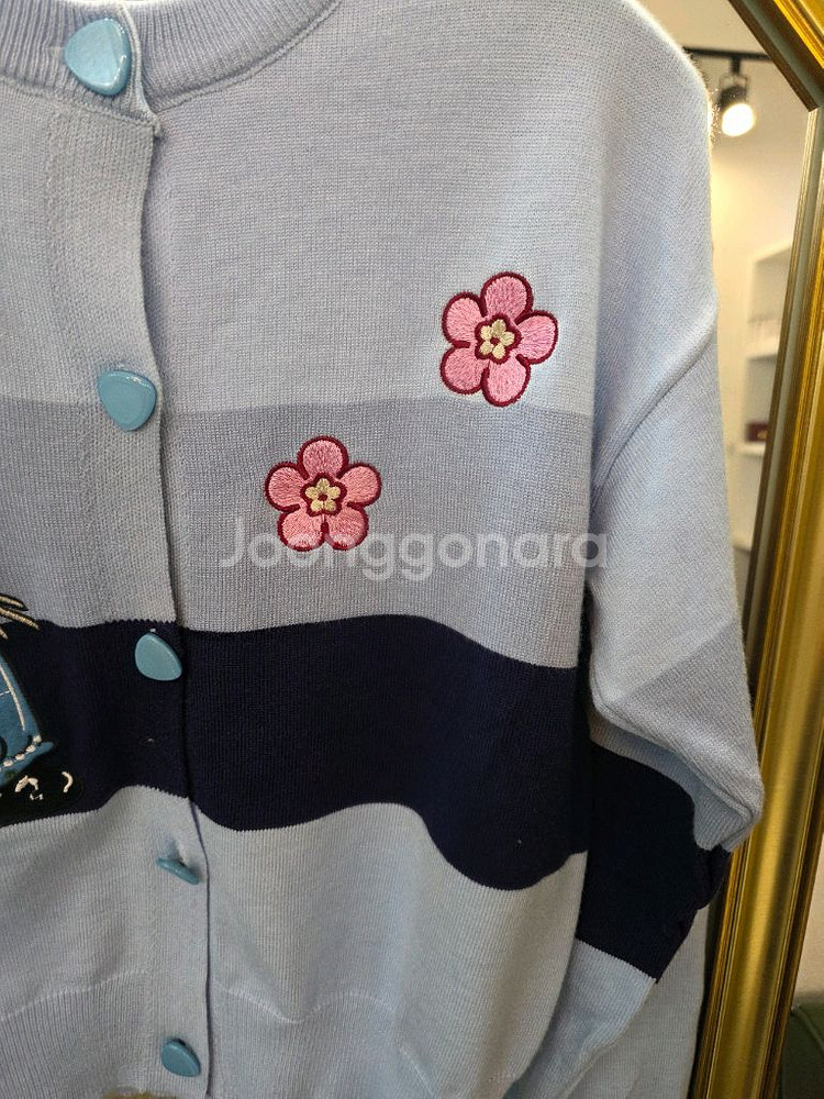 M 토끼자수 캐시미어 니트가디건--6