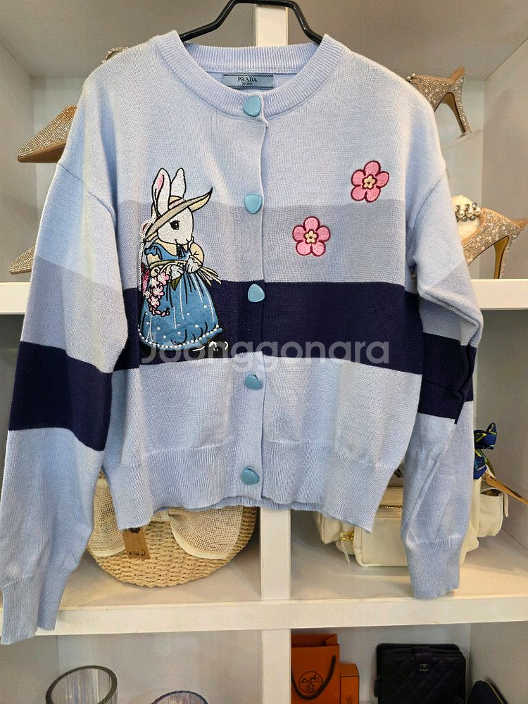 M 토끼자수 캐시미어 니트가디건--9