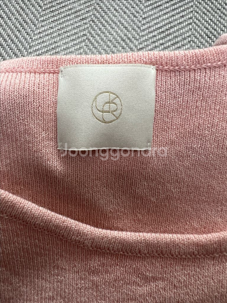 유메르 핑크 민소매 니트 롱 원피스 정품--2