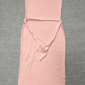 유메르 핑크 민소매 니트 롱 원피스 정품