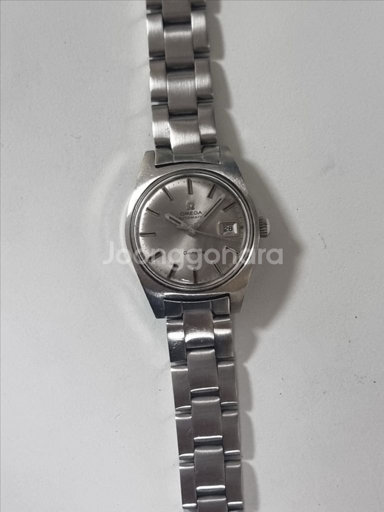오메가 여성용 정품 빈티지 26mm 은장 시계 OMEG--8