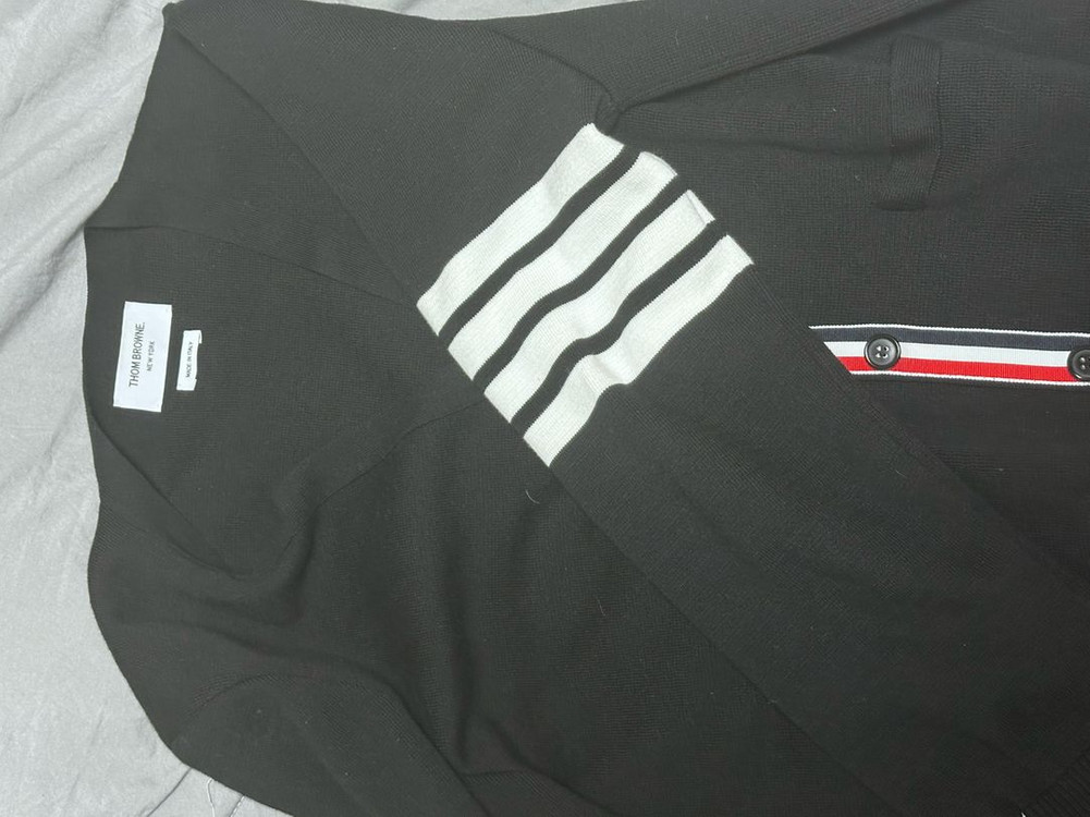 톰브라운 밀라노스티치 가디건 25ss(black)3--3