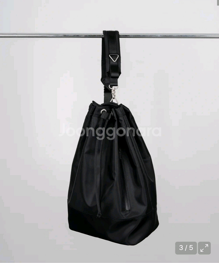 하아카이브 2웨이 워털루 블랙 나일론 더플백--0