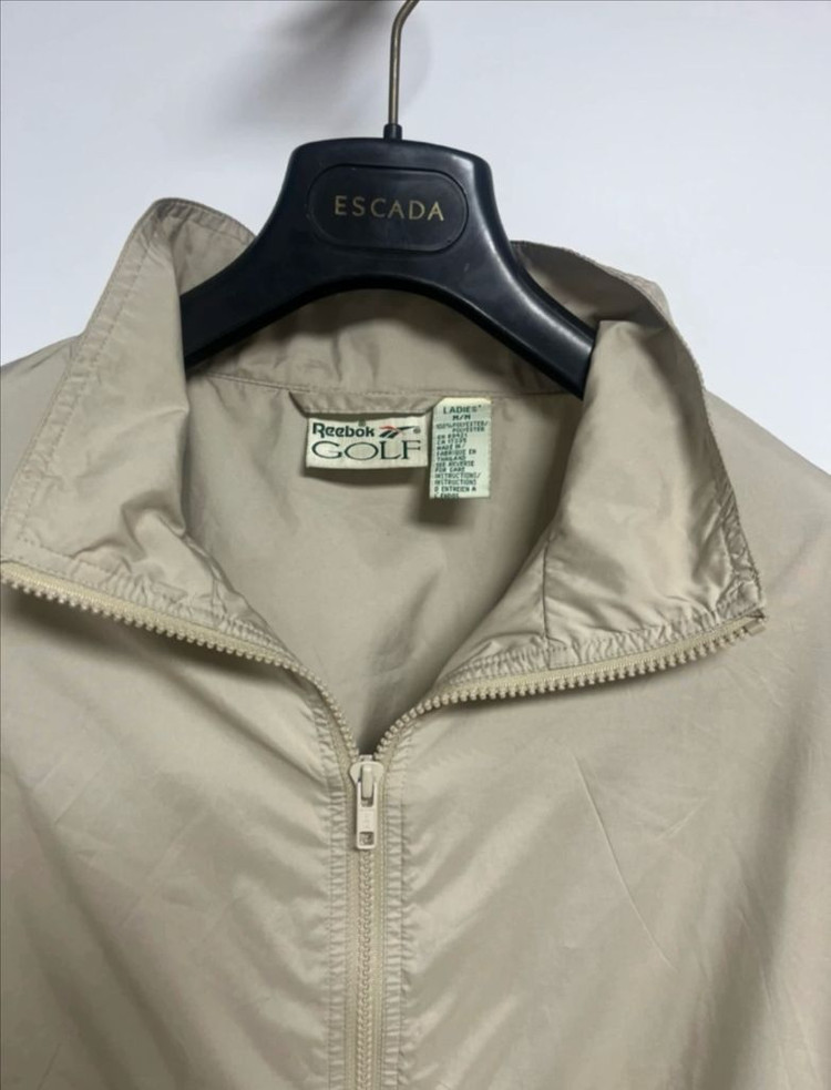 리복 경량 집업 점퍼 바람막이 원드브레이커 베이지--2