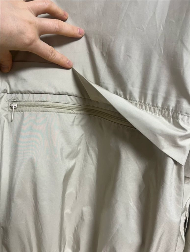 리복 경량 집업 점퍼 바람막이 원드브레이커 베이지--4