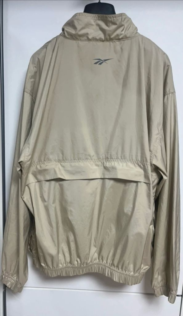 리복 경량 집업 점퍼 바람막이 원드브레이커 베이지--3