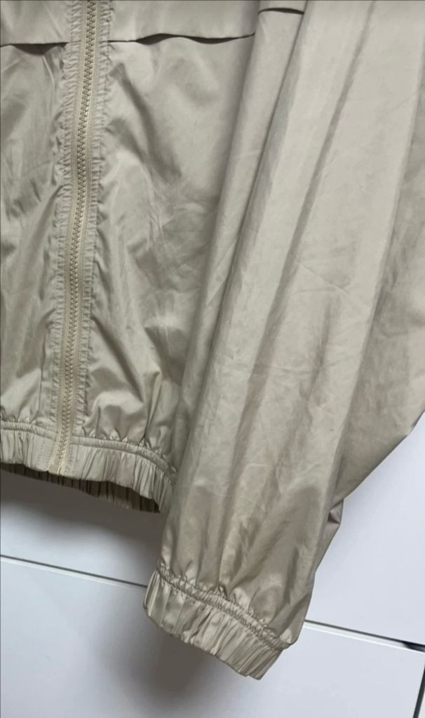 리복 경량 집업 점퍼 바람막이 원드브레이커 베이지--5