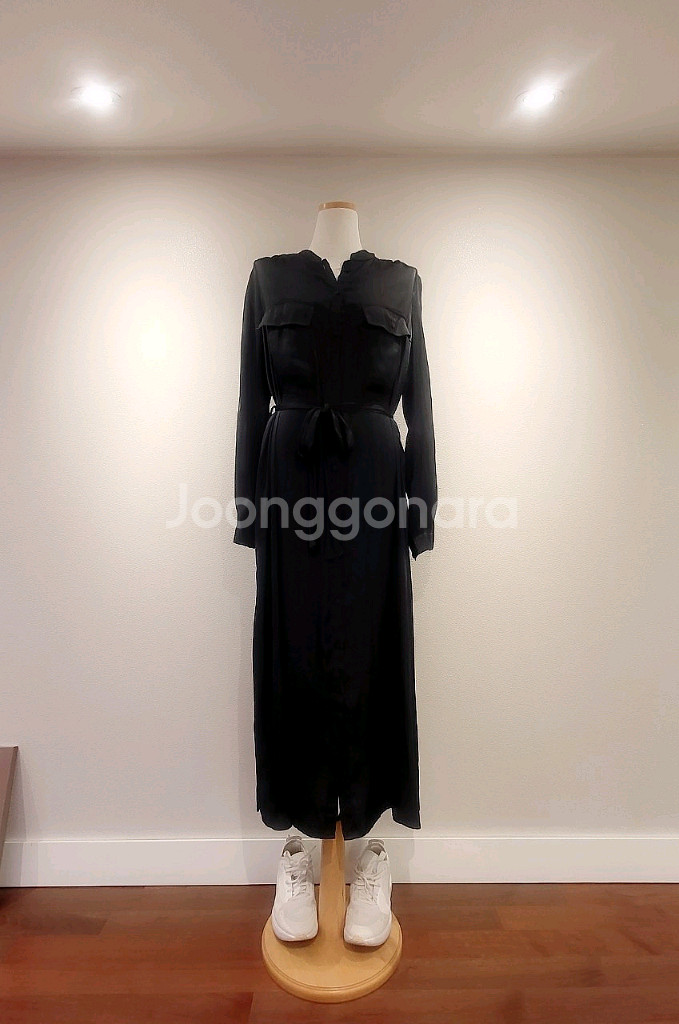 MNG 새틴 롱원피스 (M)--0